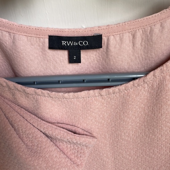 Size 2 RW&Co. Pink Bow Dress with pockets - Picture 4 of 7